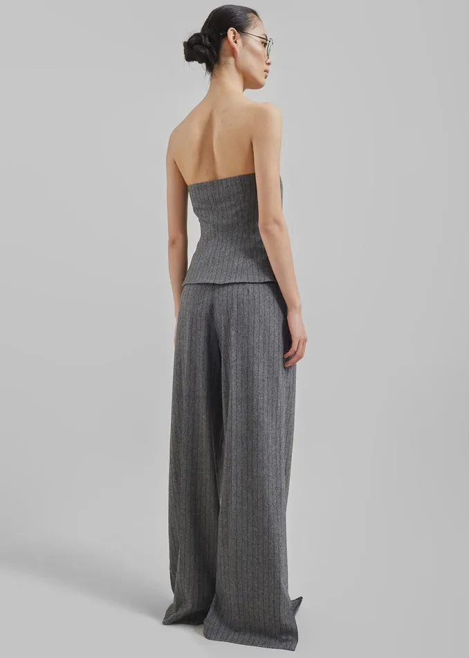 The Garment Tilda Tube Top 8211 GreyBlack Stripe Women The Frankie Shop Clothing