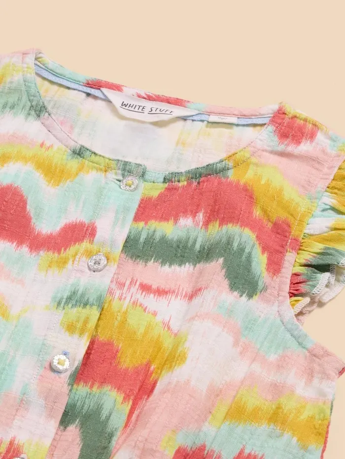 Tie Dye Printed Jumpsuit Pink Multi Kids White Stuff Playsuits