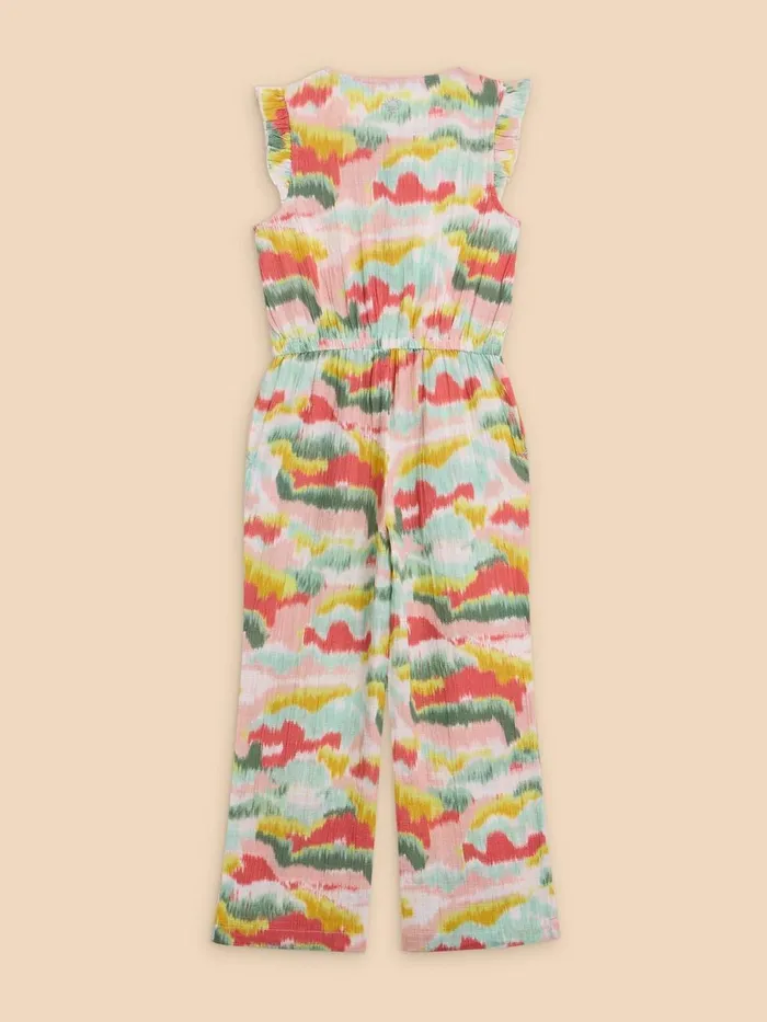 Tie Dye Printed Jumpsuit Pink Multi Kids White Stuff Playsuits