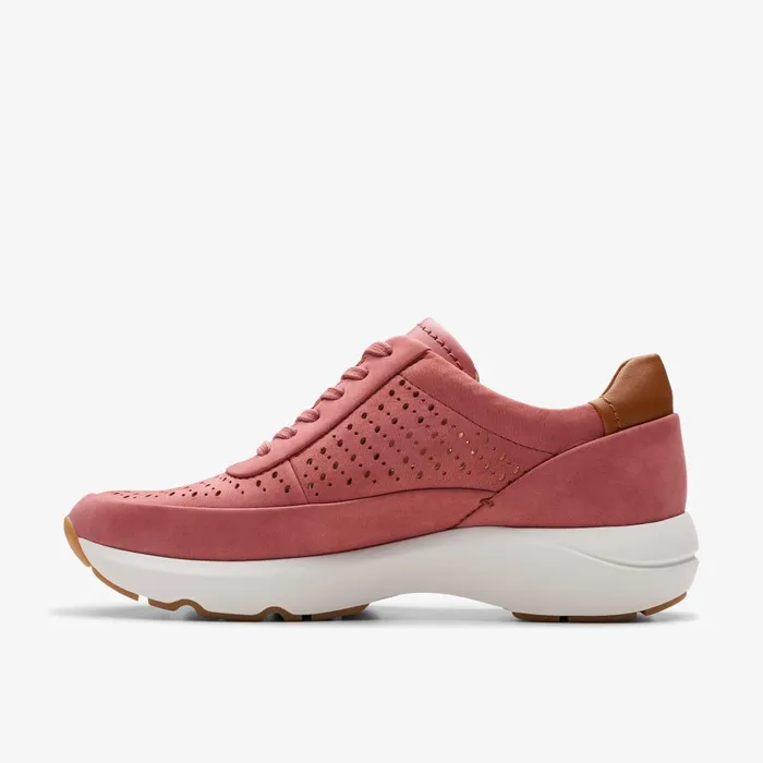 TIVOLI GRACE Dusty Rose Nubuck Women Clarks Sneakers