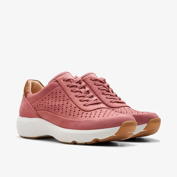 TIVOLI GRACE Dusty Rose Nubuck Women Clarks Sneakers