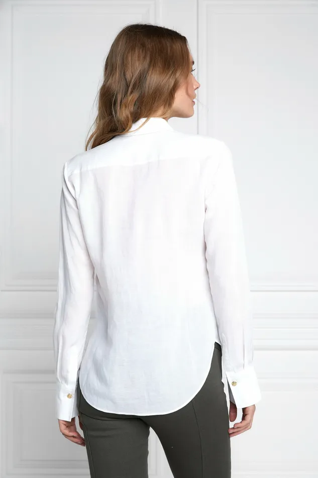 Tops Holland Cooper Womens Classic Shirt White Tops Holland Cooper Womens Classic Shirt White
