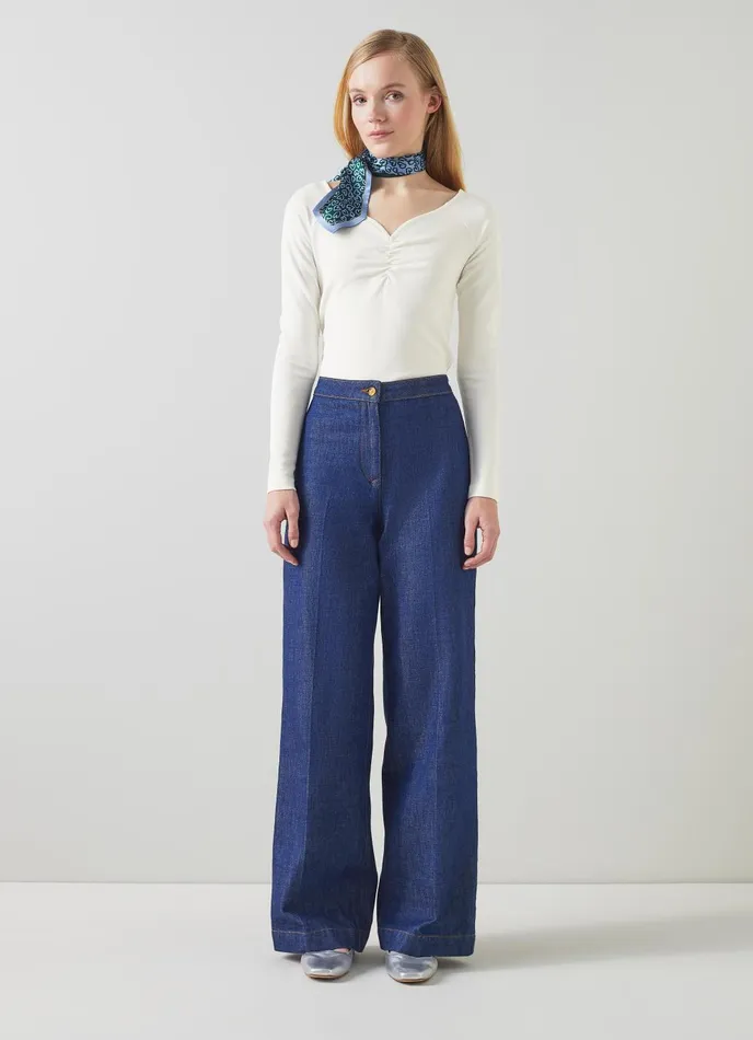 Tops Women LKBennett Anabella Cream Top With LENZING ECOVERO Viscose Ivory