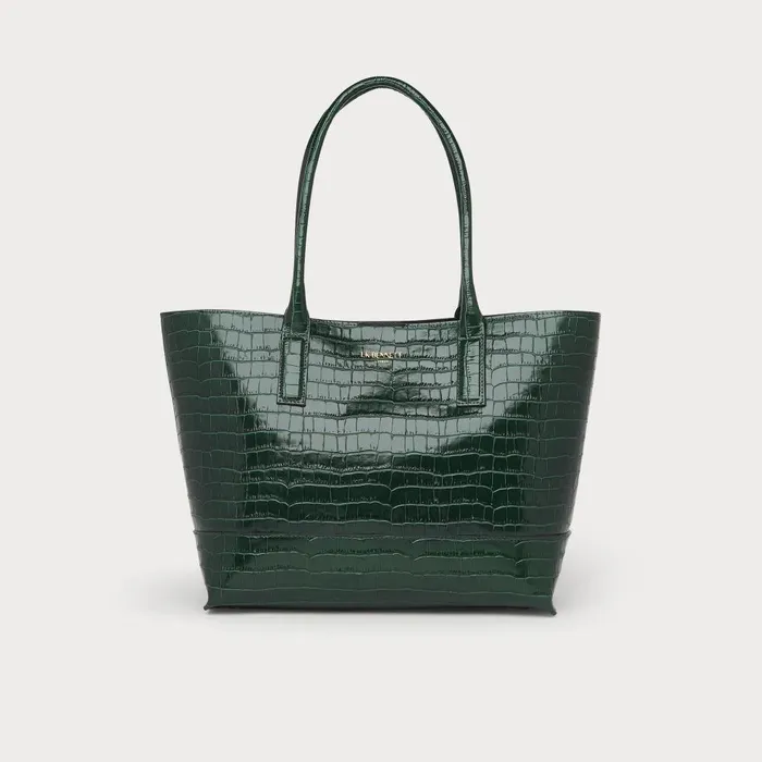 Tote Bags Women LKBennett Lacey Green CrocEffect Leather Tote Bag Tote Bags Women LKBennett Lacey Green CrocEffect Leather Tote Bag