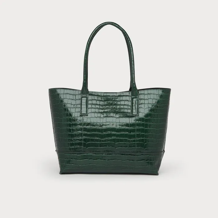 Tote Bags Women LKBennett Lacey Green CrocEffect Leather Tote Bag Tote Bags Women LKBennett Lacey Green CrocEffect Leather Tote Bag