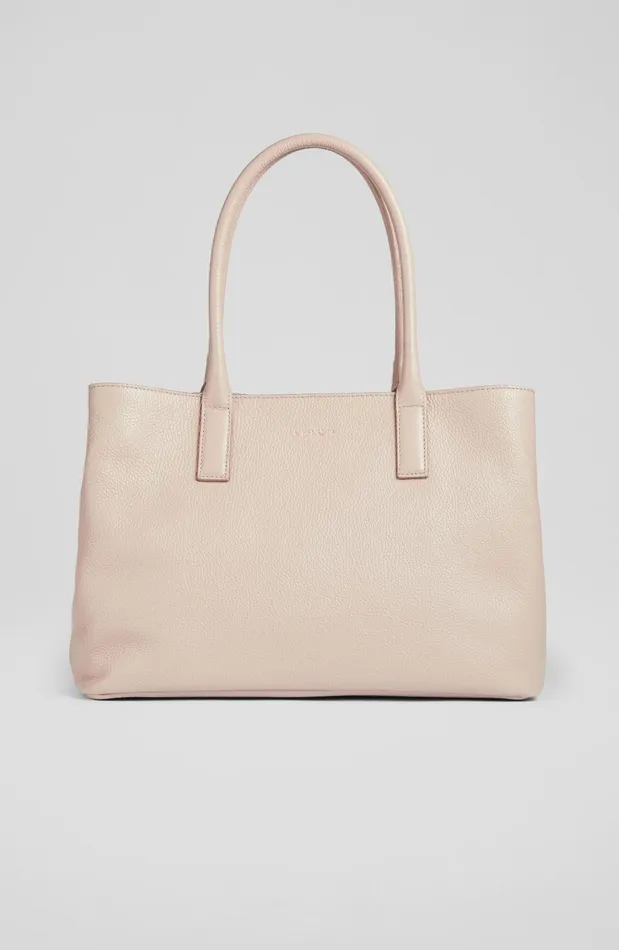 Tote Bags Women LKBennett Lillian Taupe Grainy Leather Tote Bag