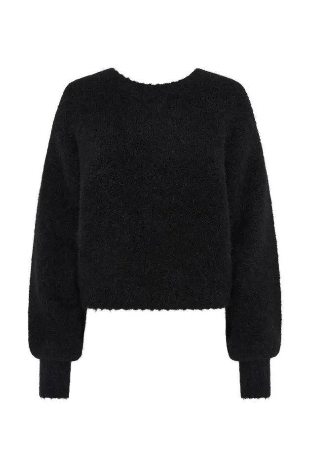 Trinity Crystal Oversized Knit Black Women Aje Knitwear and Jumpers Trinity Crystal Oversized Knit Black Women Aje Knitwear and Jumpers