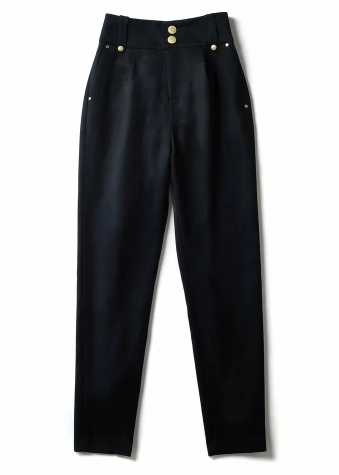 Trousers High Waisted Peg Trouser Navy Barathea 8211 Holland Cooper Womens Trousers High Waisted Peg Trouser Navy Barathea 8211 Holland Cooper Womens