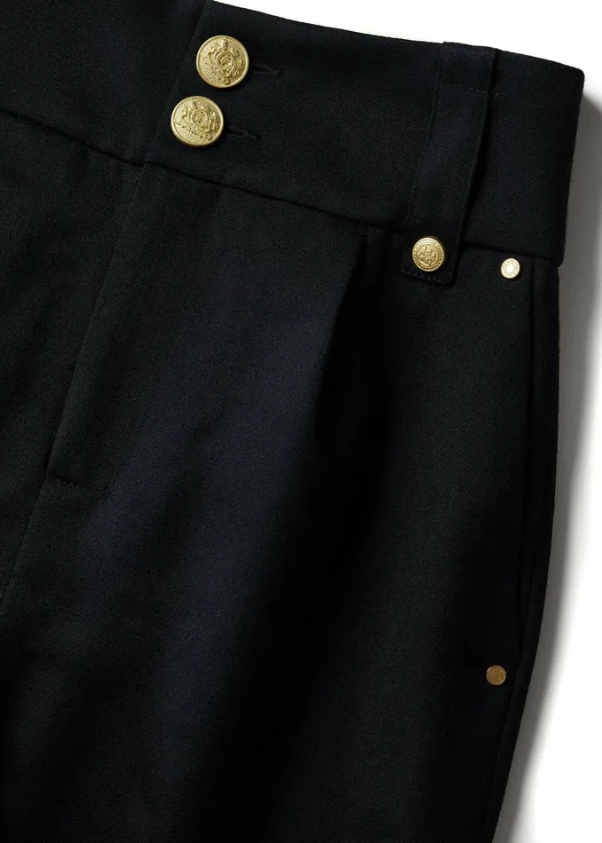 Trousers High Waisted Peg Trouser Navy Barathea 8211 Holland Cooper Womens Trousers High Waisted Peg Trouser Navy Barathea 8211 Holland Cooper Womens