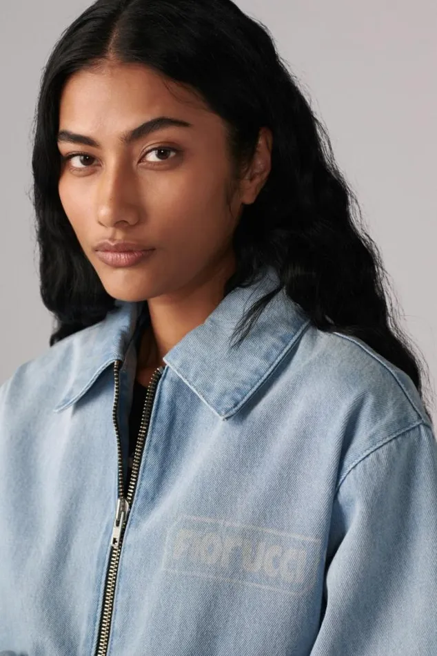Unisex Logo Denim Jacket Blue Blue Women Fiorucci Unisex Logo Denim Jacket Blue Blue Women Fiorucci