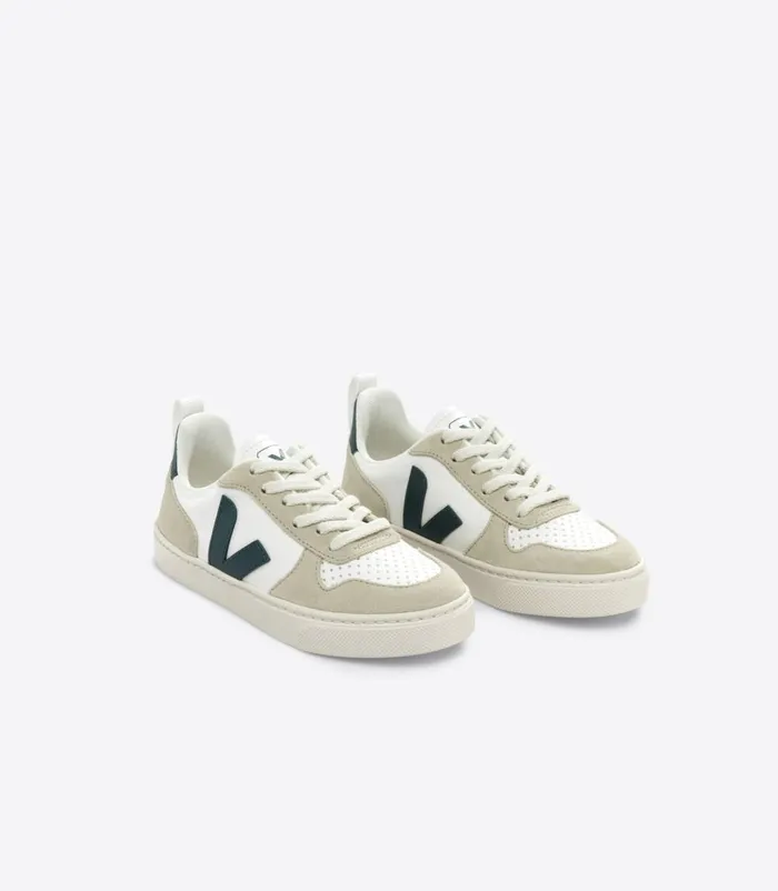 VEJA V10 V10 LACES CHROMEFREE LEATHER WHITE BRITTANY ALMOND 8211 Kids