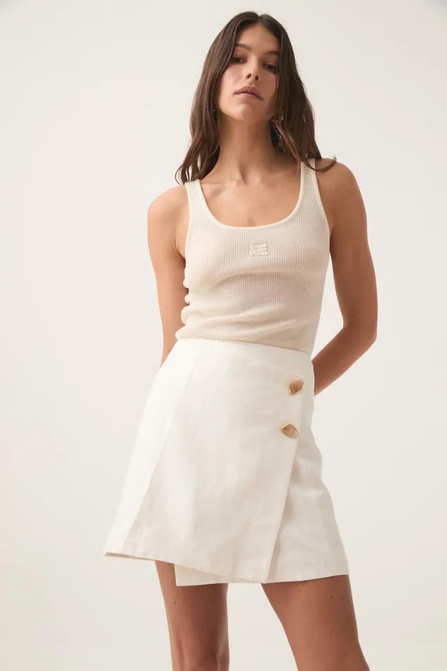 Velma Mini Skirt Ivory Women Aje Skirts