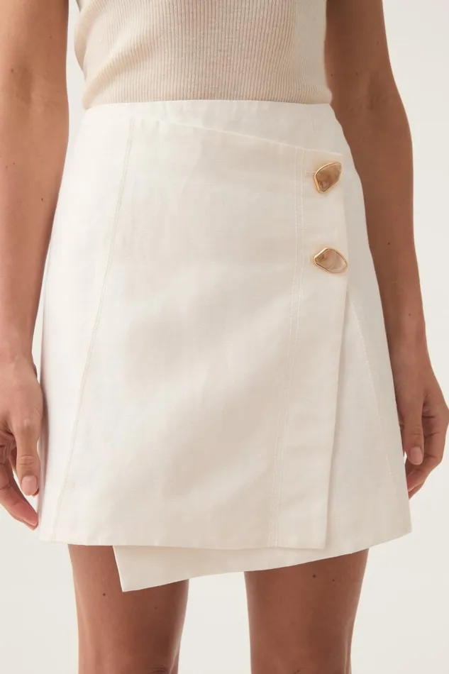 Velma Mini Skirt Ivory Women Aje Skirts Velma Mini Skirt Ivory Women Aje Skirts