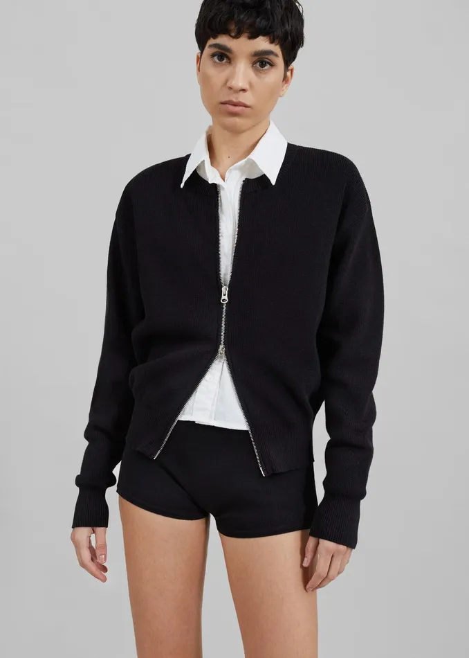Veronica Mini Knit Shorts 8211 Black Women The Frankie Shop Clothing