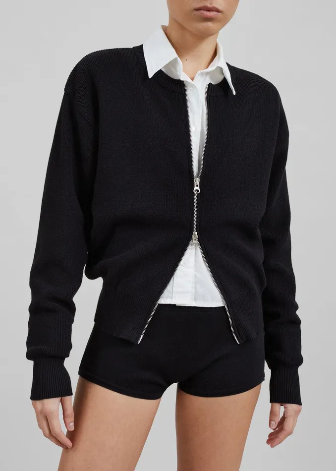 Veronica Mini Knit Shorts 8211 Black Women The Frankie Shop Clothing