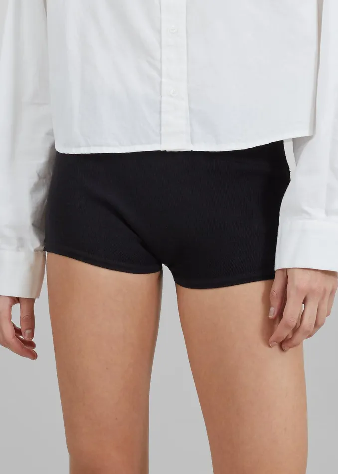 Veronica Mini Knit Shorts 8211 Black Women The Frankie Shop Clothing