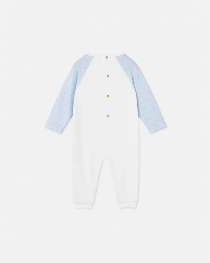 Versace Logo Baby Sleepsuit White Children Versace Clothing
