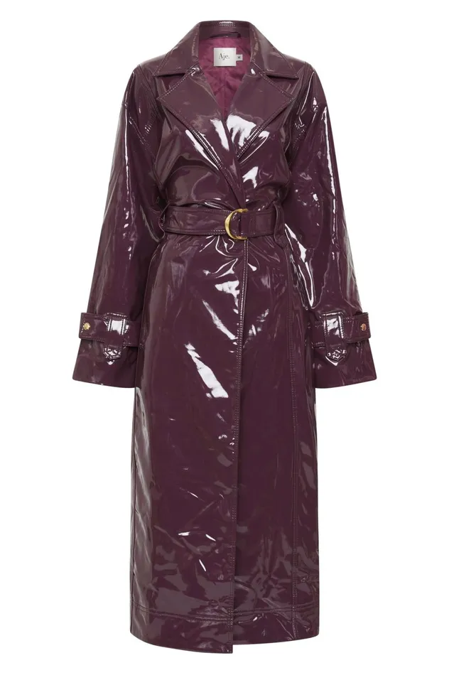 Verve Trench Coat Mulberry Women Aje Blazers Jackets and Coats Verve Trench Coat Mulberry Women Aje Blazers Jackets and Coats
