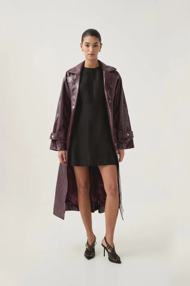 Verve Trench Coat Mulberry Women Aje Blazers Jackets and Coats Verve Trench Coat Mulberry Women Aje Blazers Jackets and Coats