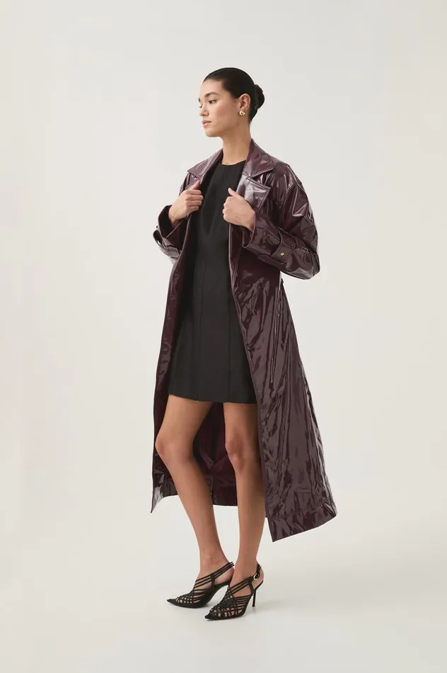 Verve Trench Coat Mulberry Women Aje Blazers Jackets and Coats Verve Trench Coat Mulberry Women Aje Blazers Jackets and Coats