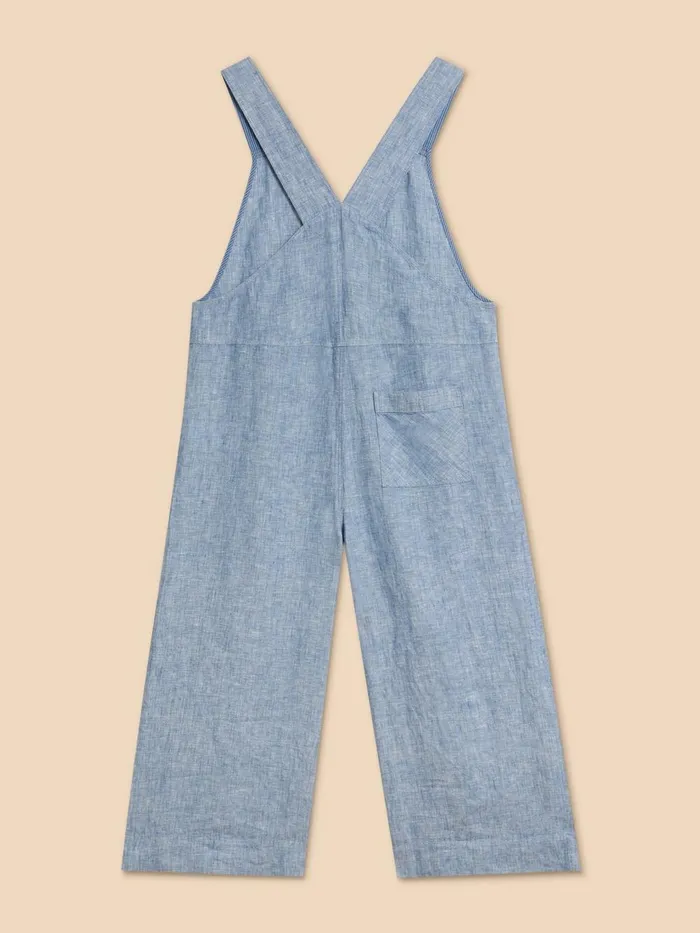 Viola Crop Linen Dungaree Chambray Blue Women White Stuff Dresses Viola Crop Linen Dungaree Chambray Blue Women White Stuff Dresses