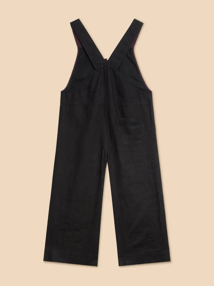 Viola Crop Linen Dungaree Pure Black Women White Stuff Dresses Viola Crop Linen Dungaree Pure Black Women White Stuff Dresses