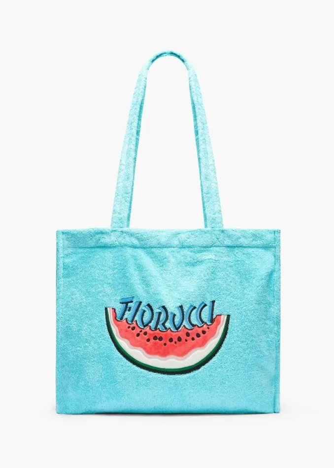Watermelon Towelling Tote Bag Blue Blue Accessories Fiorucci