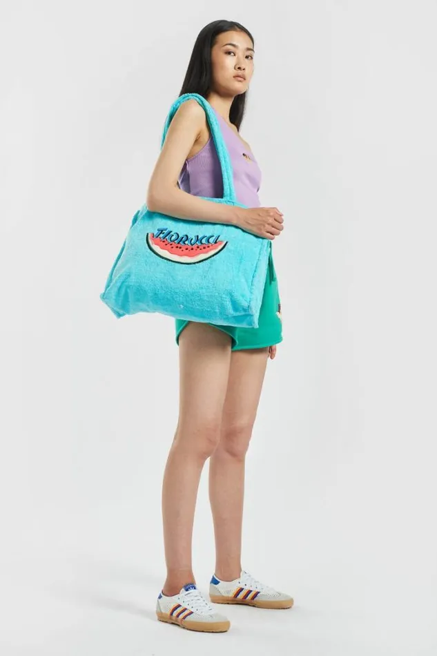 Watermelon Towelling Tote Bag Blue Blue Accessories Fiorucci Watermelon Towelling Tote Bag Blue Blue Accessories Fiorucci