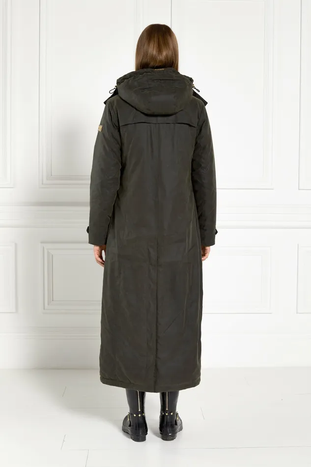 Wax Longline Field Coat Dark Olive Womens Coats and Jackets Holland Cooper Wax Longline Field Coat Dark Olive Womens Coats and Jackets Holland Cooper