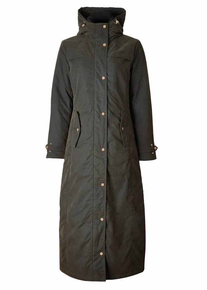 Wax Longline Field Coat Dark Olive Womens Coats and Jackets Holland Cooper Wax Longline Field Coat Dark Olive Womens Coats and Jackets Holland Cooper