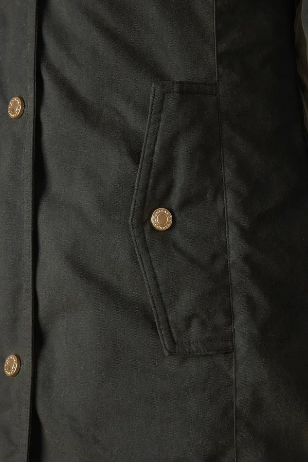 Wax Longline Field Coat Dark Olive Womens Coats and Jackets Holland Cooper Wax Longline Field Coat Dark Olive Womens Coats and Jackets Holland Cooper
