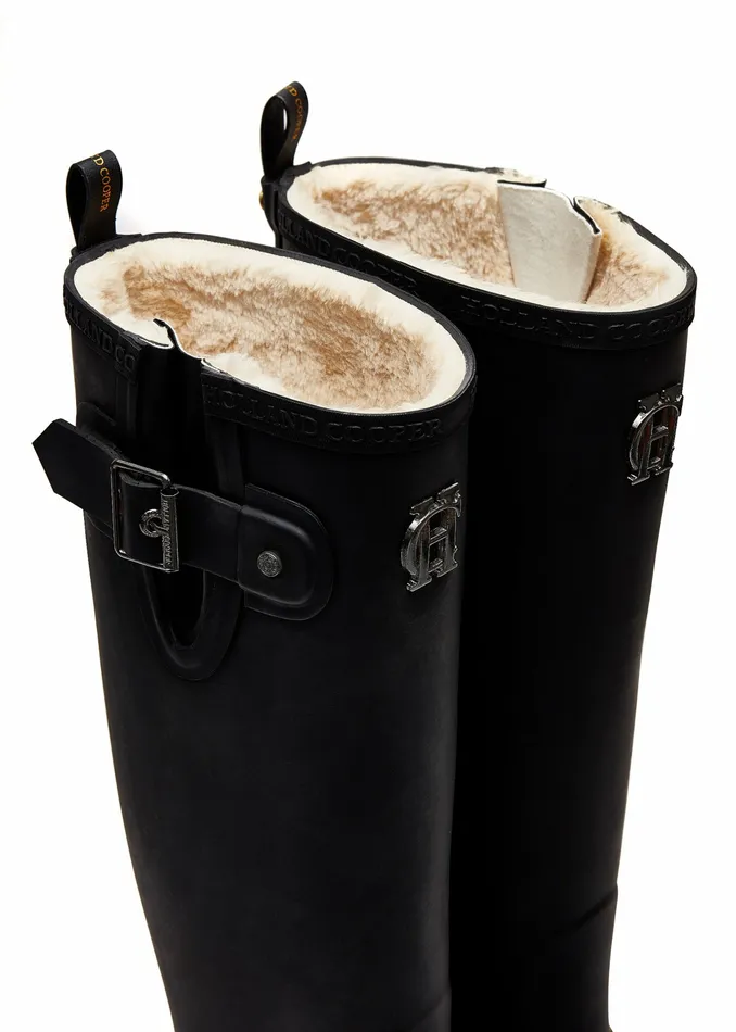 Wellington Boots Sherpa Lined Regency Wellington Matte Black Gunmetal Holland Cooper Womens Wellington Boots Sherpa Lined Regency Wellington Matte Black Gunmetal Holland Cooper Womens