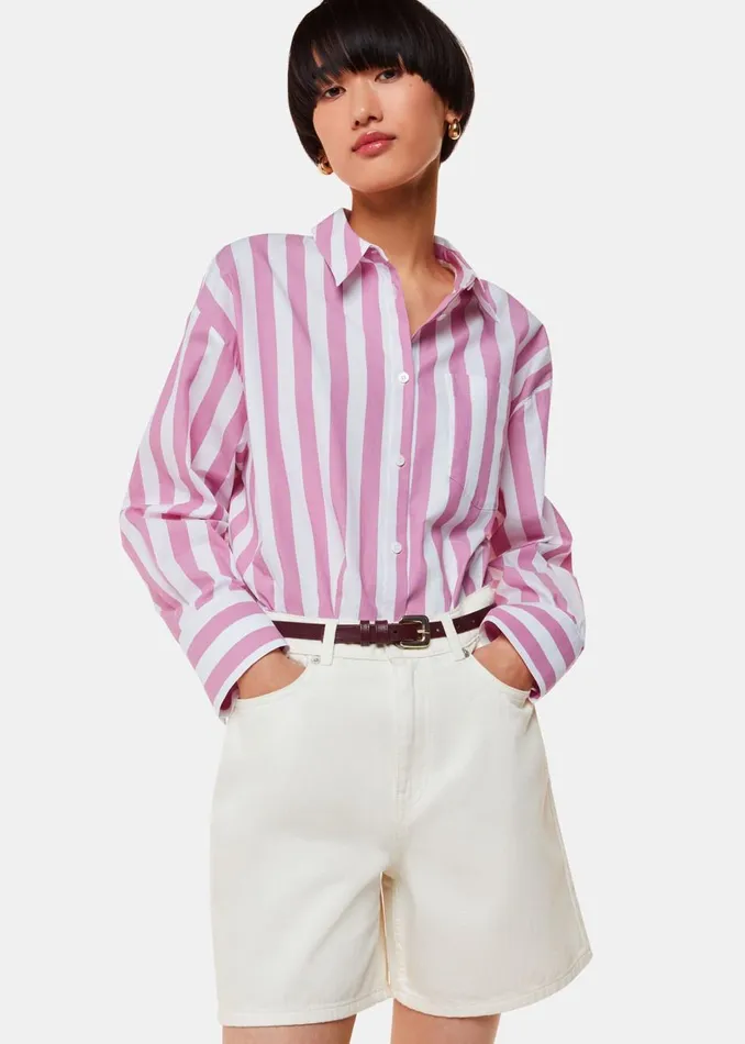 White Authentic Denim Short Women Whistles Trousers