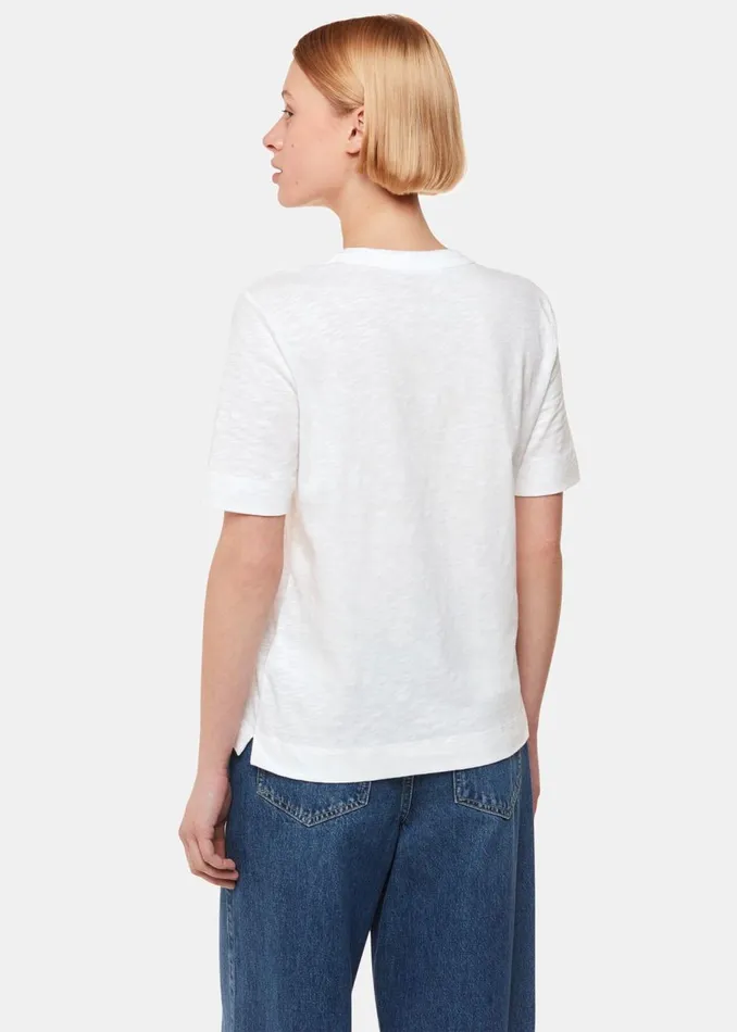 White Rosa Double Trim TShirt Women Whistles Tops