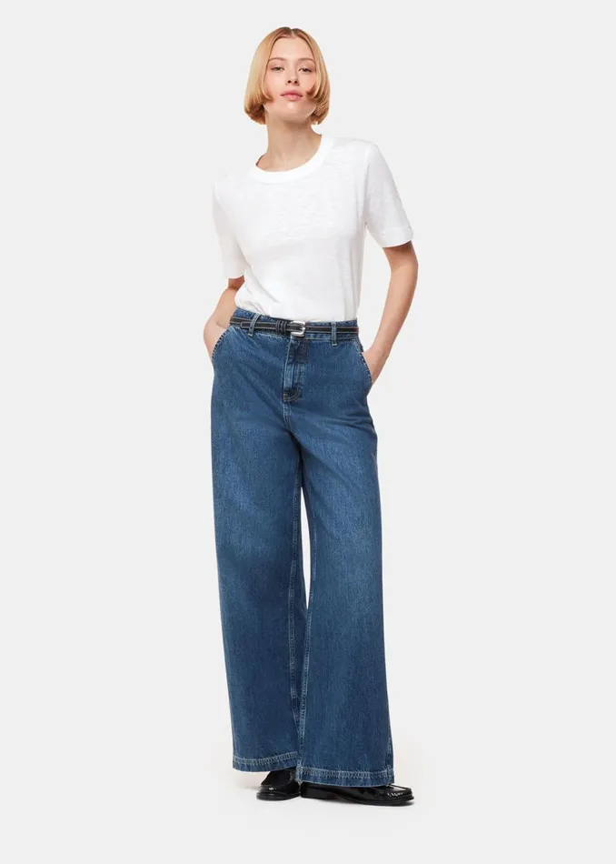 White Rosa Double Trim TShirt Women Whistles Tops