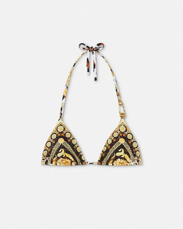 Wild Barocco Bikini Top Print Women Versace Swimwear
