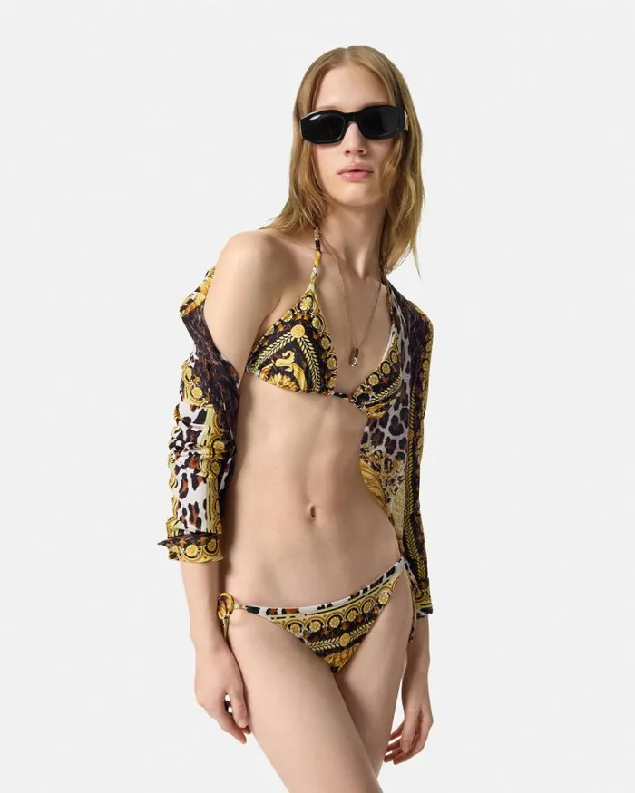 Wild Barocco Bikini Top Print Women Versace Swimwear