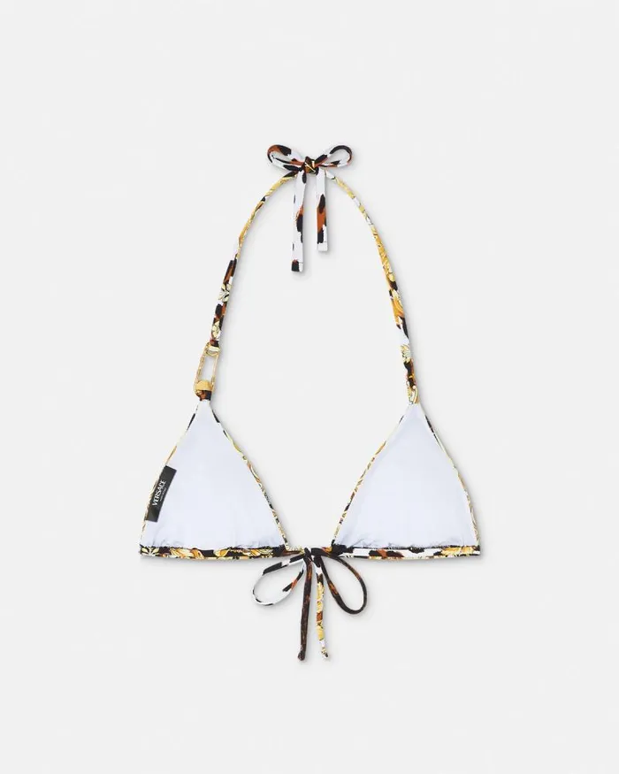 Wild Barocco Bikini Top Print Women Versace Swimwear
