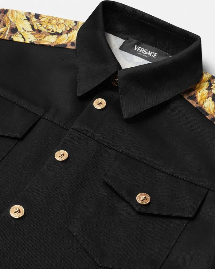 Wild Barocco Kids Overshirt Black Children Versace Clothing