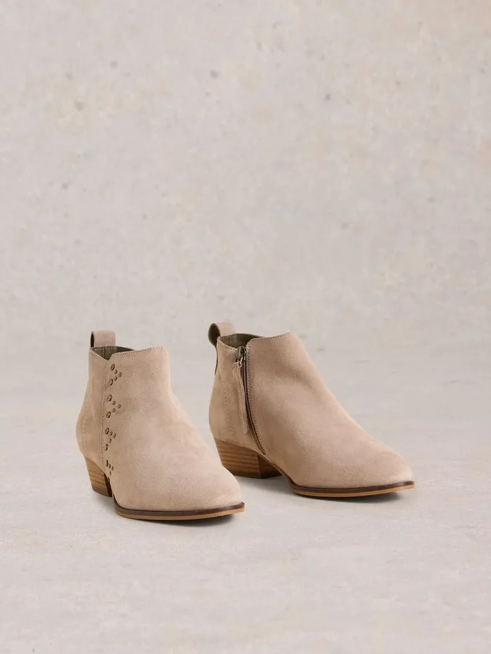 Willow Stud Ankle Boot Light Grey Women White Stuff Boots
