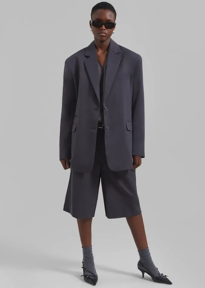 Wilma Blazer 8211 Charcoal Women The Frankie Shop Clothing