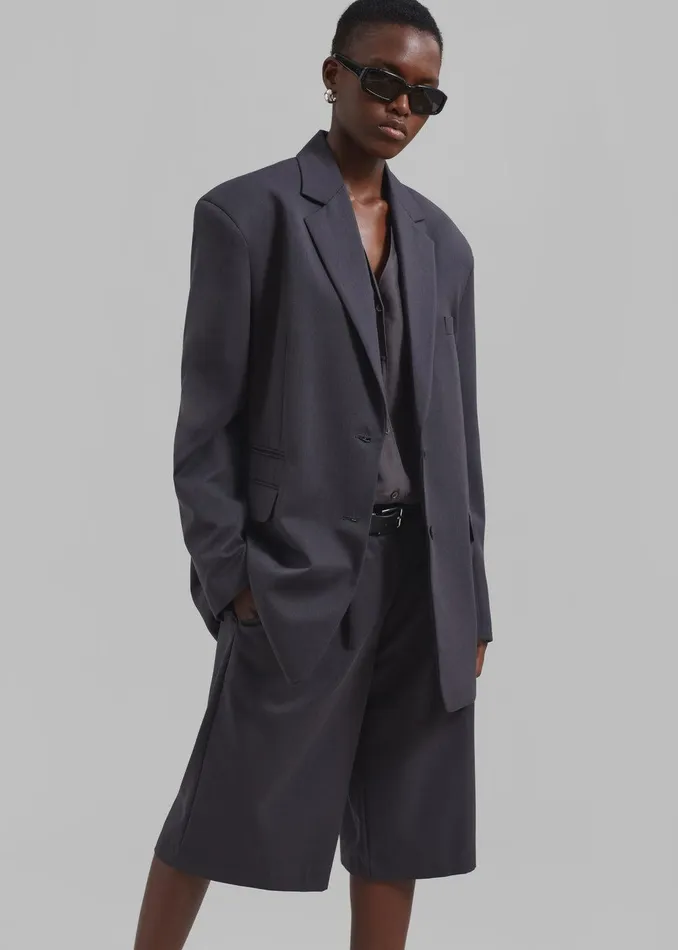Wilma Blazer 8211 Charcoal Women The Frankie Shop Clothing