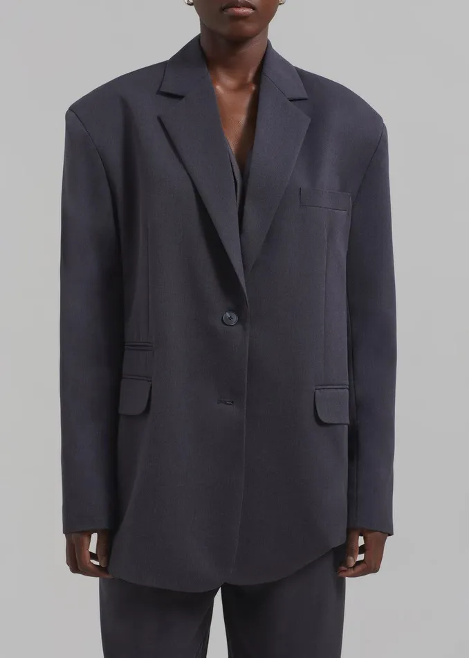 Wilma Blazer 8211 Charcoal Women The Frankie Shop Clothing