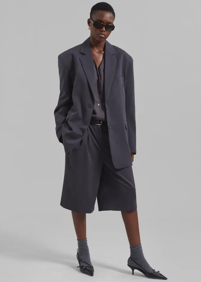 Wilma Blazer 8211 Charcoal Women The Frankie Shop Clothing