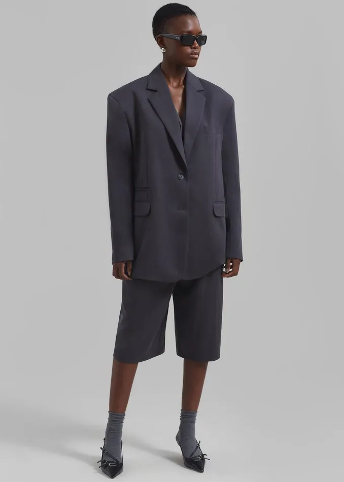 Wilma Blazer 8211 Charcoal Women The Frankie Shop Clothing