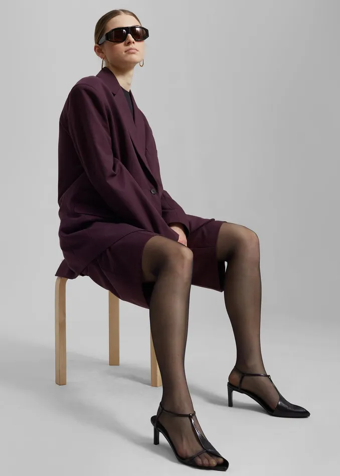 Wilma Pleated Bermuda Shorts 8211 Burgundy Women The Frankie Shop Clothing