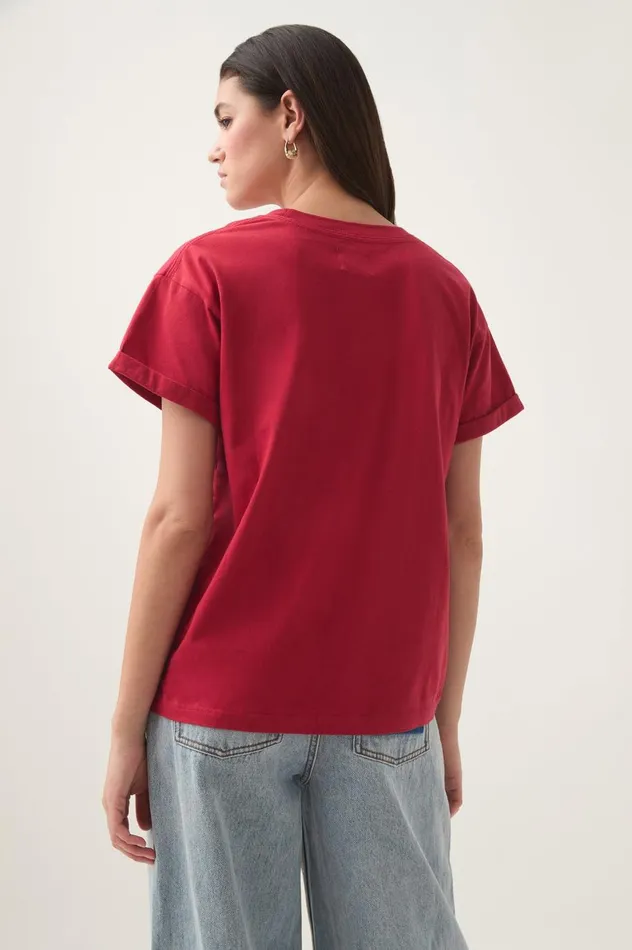 Within Embellished Logo Tee Scarlet Redgold Women Aje Tees Within Embellished Logo Tee Scarlet Redgold Women Aje Tees