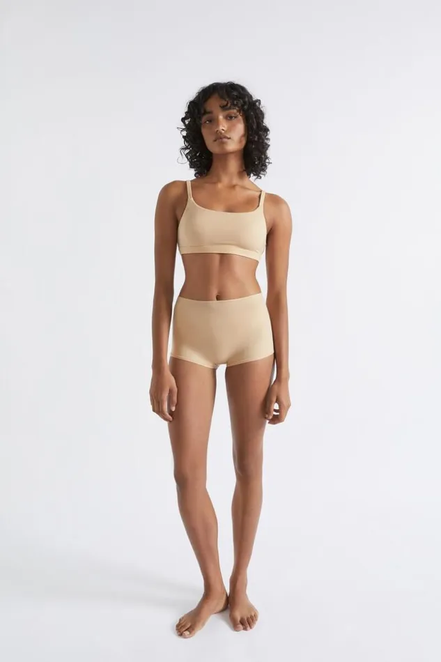 Woman Basic Bralette Beige Seed Heritage TShirts and Tops