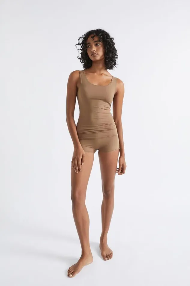Woman Basic Camisole Mocha Seed Heritage TShirts and Tops