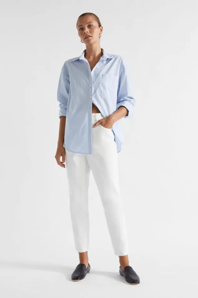 Woman Core Cotton Slim Leg Jean Cloud Cream Seed Heritage Pants